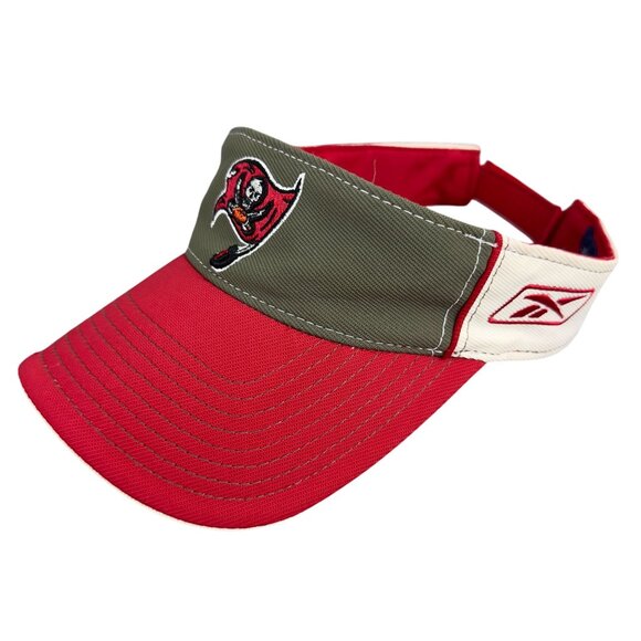 Tampa Bay Buccaneers Reebok NFL Red & Olive Green Visor Cap Adjustable - Picture 4 of 12